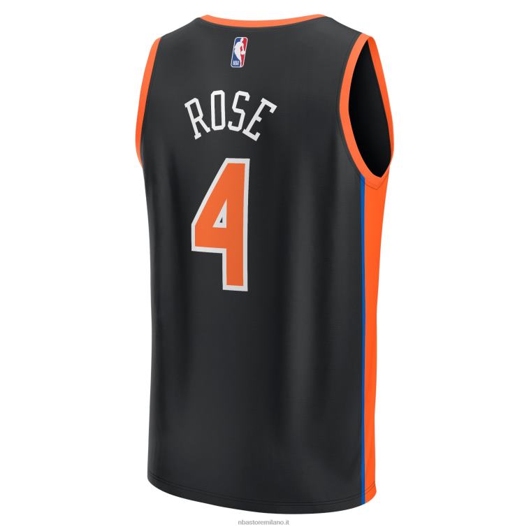 NBA 00F2L295 New York Knicks derrick rose maglia fastbreak nera