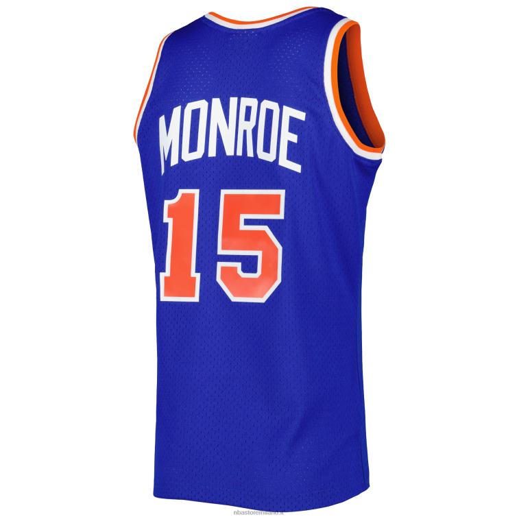 NBA 00F2L3325 new york knicks earl monroe mitchell & ness blue hardwood classics 197swingman jersey