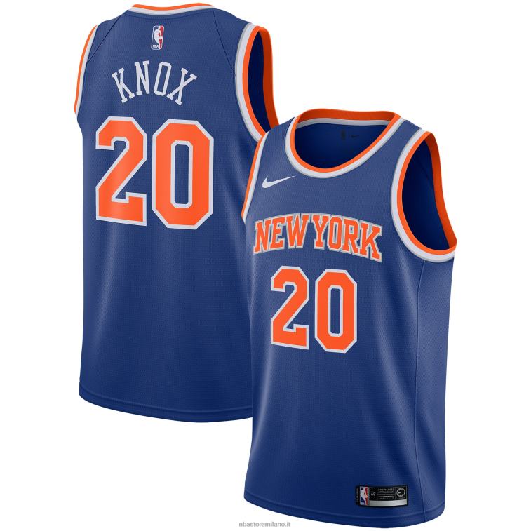 NBA 00F2L3344 new york knicks kevin knox maglia nike blu swingman