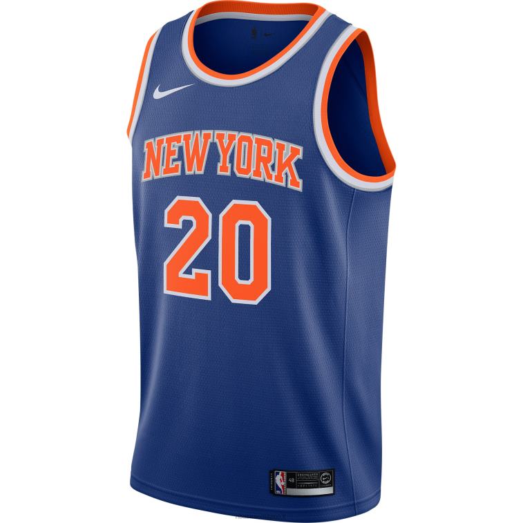 NBA 00F2L3344 new york knicks kevin knox maglia nike blu swingman