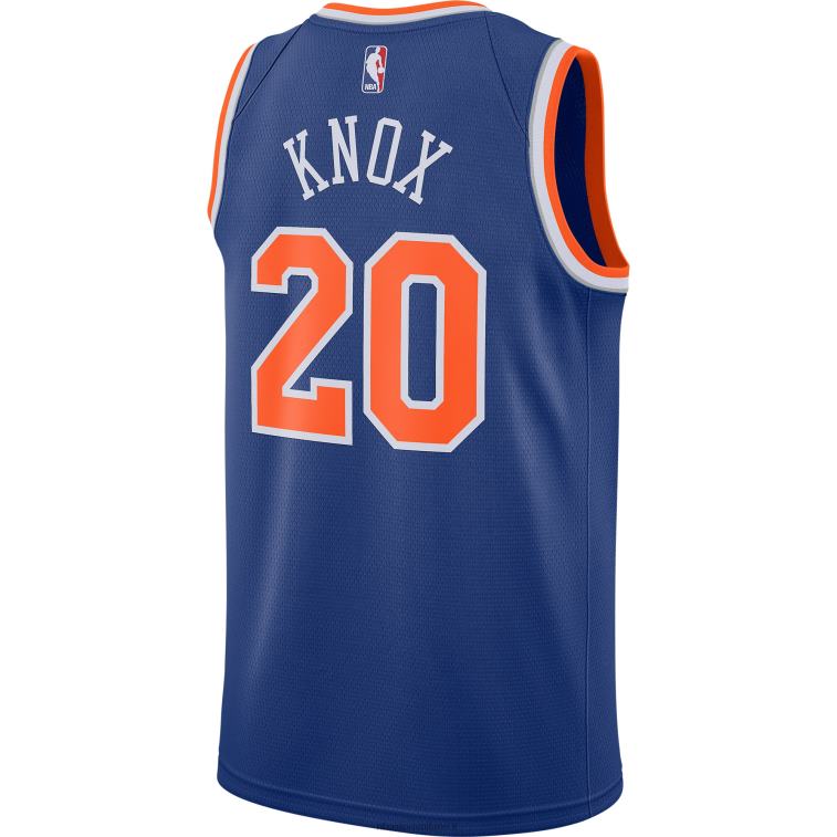 NBA 00F2L3344 new york knicks kevin knox maglia nike blu swingman