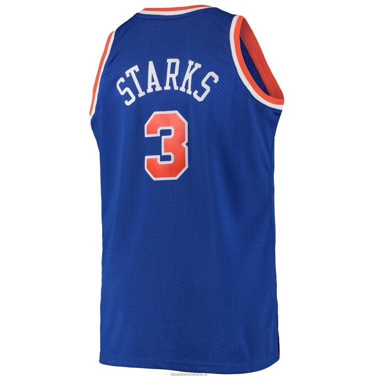 NBA 00F2L4814 John Starks New York Knicks Mitchell & Ness Blue Big & Tall Hardwood Classics Maglia Swingman