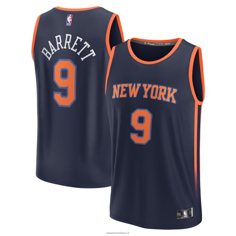 NBA 00F2L535 New York Knicks rj barrett replica maglia fast break navy