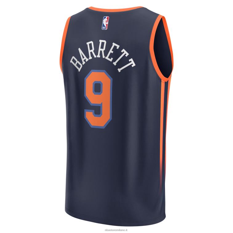 NBA 00F2L535 New York Knicks rj barrett replica maglia fast break navy