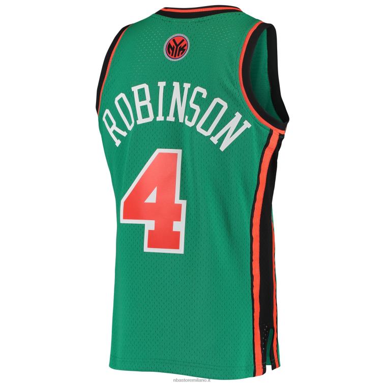 NBA 00F2L5811 new york knicks nate robinson mitchell & ness green hardwood classici maglia swingman