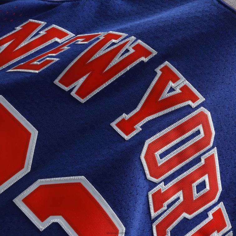 NBA 00F2L581 New York Knicks Patrick Ewing Mitchell & Ness Blue Hardwood Classics Maglia Swingman