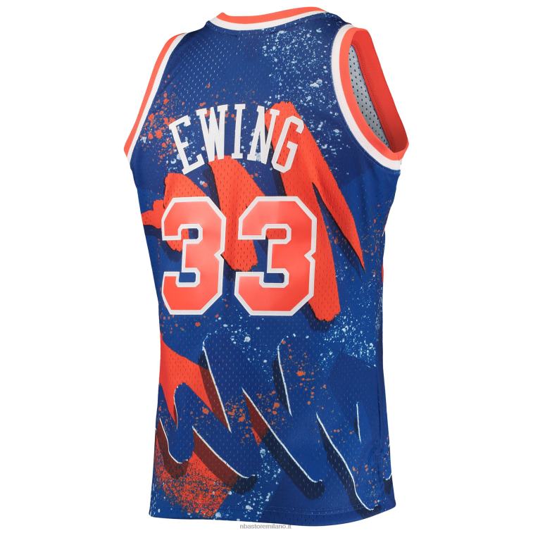 NBA 00F2L5983 new york knicks patrick ewing mitchell & ness blue hardwood classics hyper hoops swingman jersey