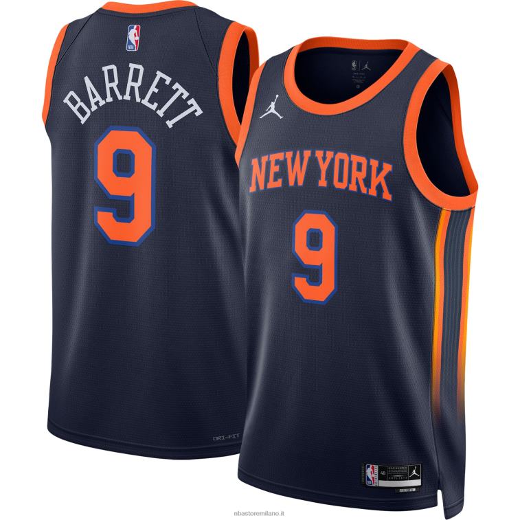 NBA 00F2L621 New York Knicks rj barrett jordan marca maglia swingman navy