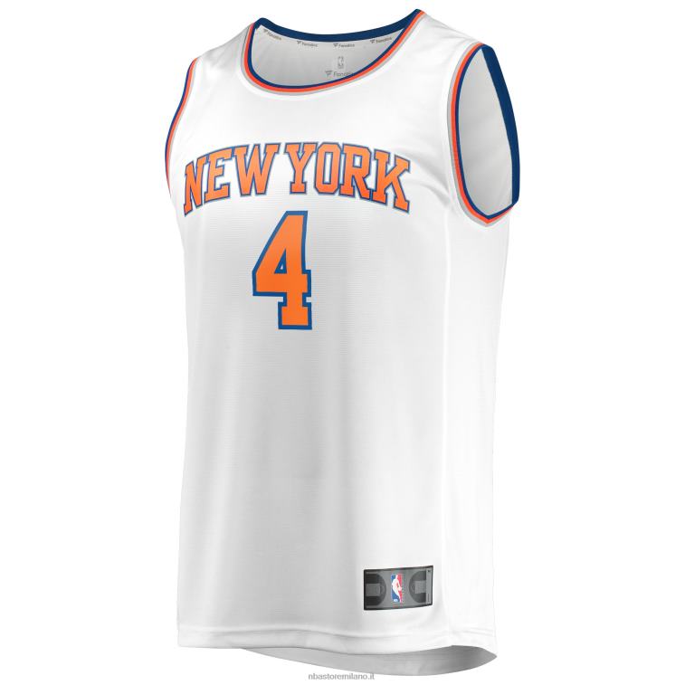 NBA 00F2L683 New York Knicks derrick rose replica maglia bianca fast break