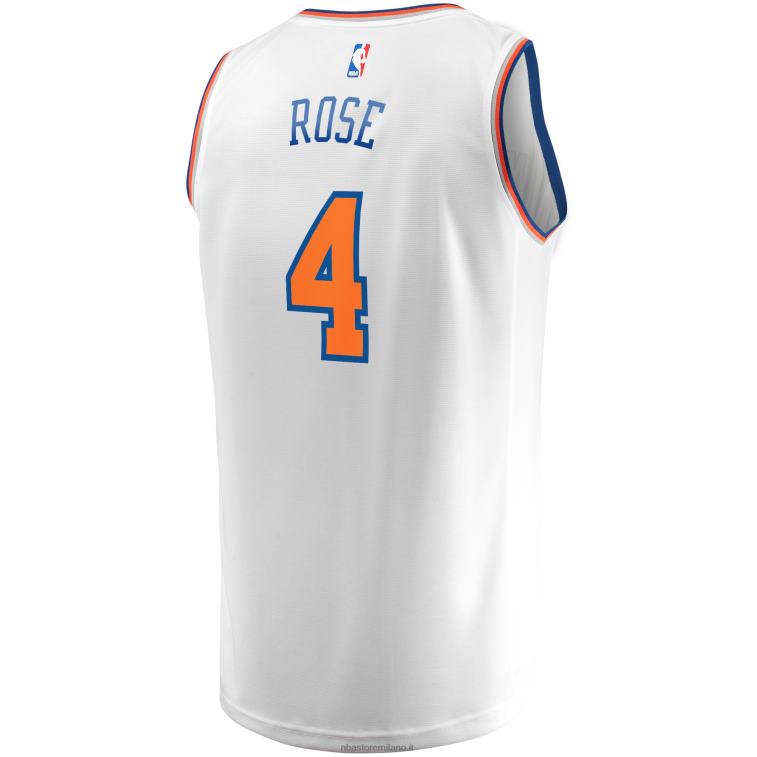 NBA 00F2L683 New York Knicks derrick rose replica maglia bianca fast break