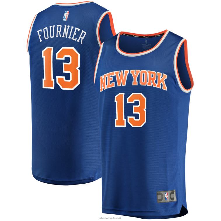 NBA 00F2L7172 New York Knicks Evan Fournier maglia replica fast break blu