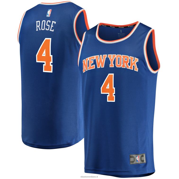 NBA 00F2L7526 New York Knicks derrick rosa maglia replica fast break blu
