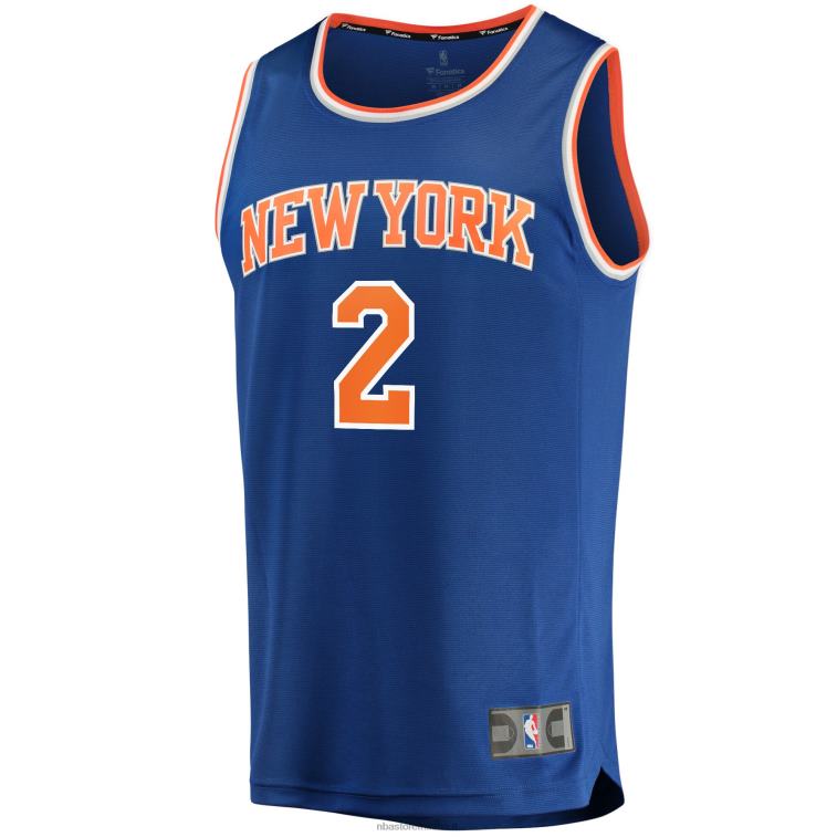 NBA 00F2L8228 New York Knicks Miles McBride maglia replica fast break blu