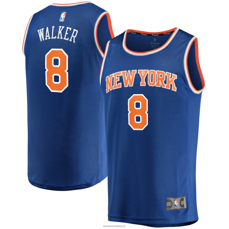 NBA 00F2L8406 Maglia New York Knicks Kemba Walker Blu Fast Break Replica