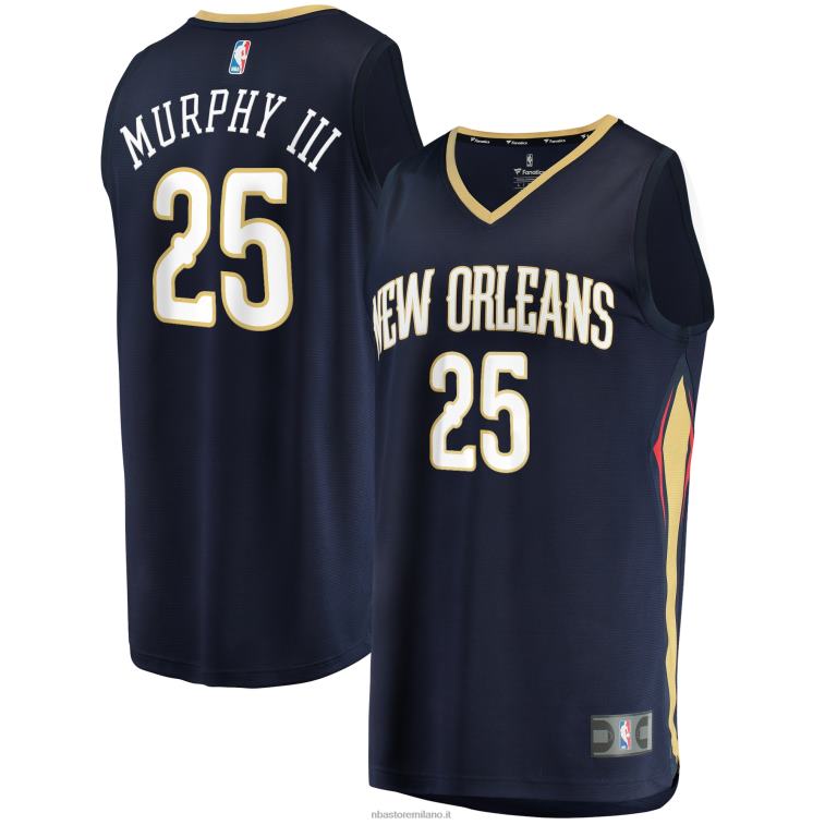 NBA 00F2L1056 maglia new orleans pellicans trey murphy iii navy replica fast break