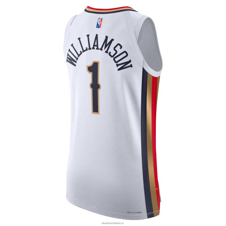 NBA 00F2L1959 new orleans pelicans zion williamson nike maglia bianca swingman