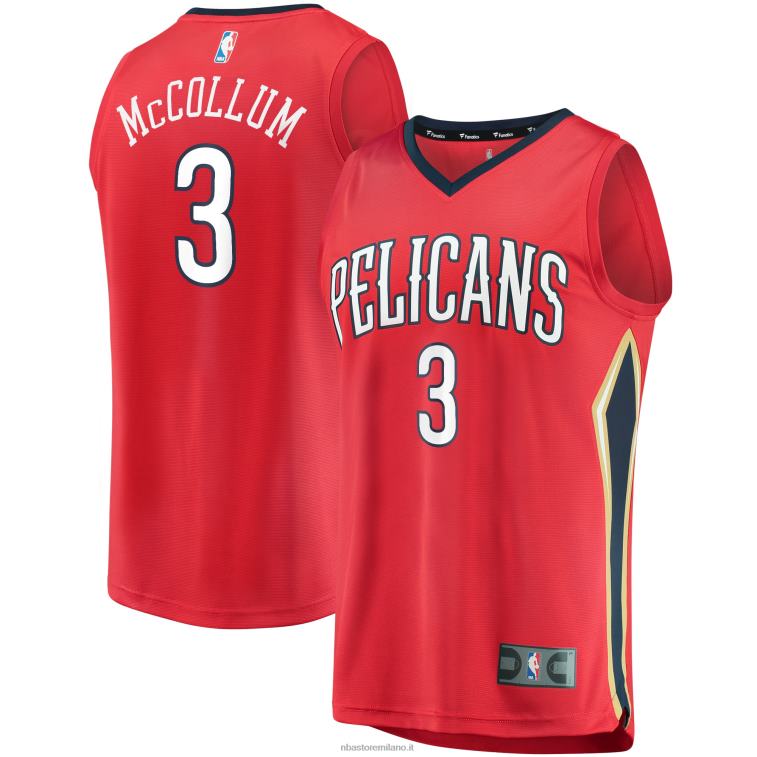 NBA 00F2L1981 new orleans pellicani c.j. maglia replica fast break rossa mccollum