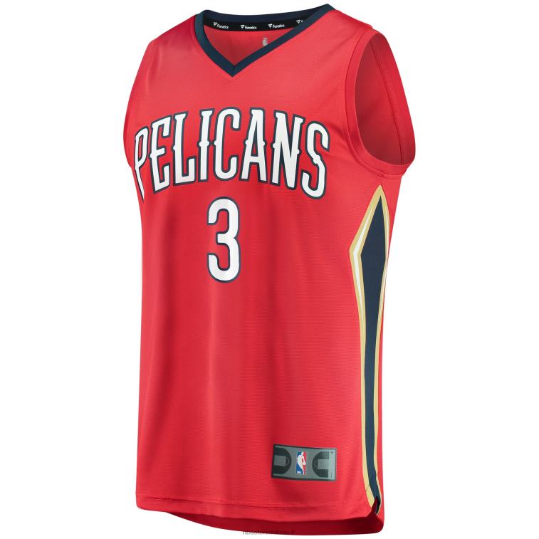 NBA 00F2L1981 new orleans pellicani c.j. maglia replica fast break rossa mccollum