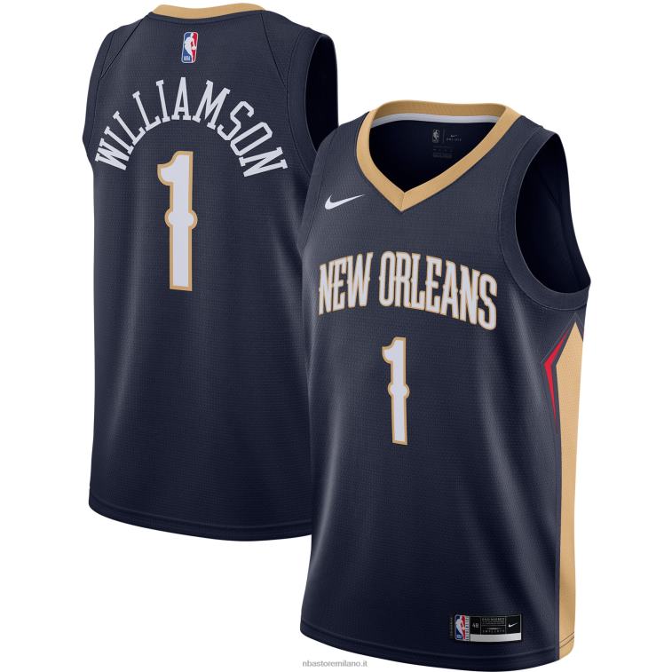 NBA 00F2L2098 new orleans pelicans zion williamson maglia nike navy swingman