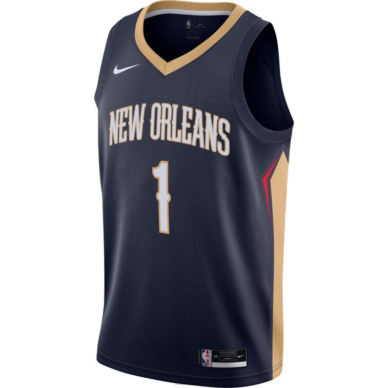 NBA 00F2L2098 new orleans pelicans zion williamson maglia nike navy swingman