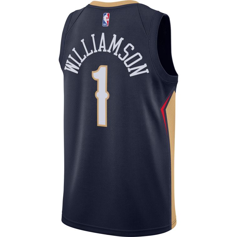 NBA 00F2L2098 new orleans pelicans zion williamson maglia nike navy swingman
