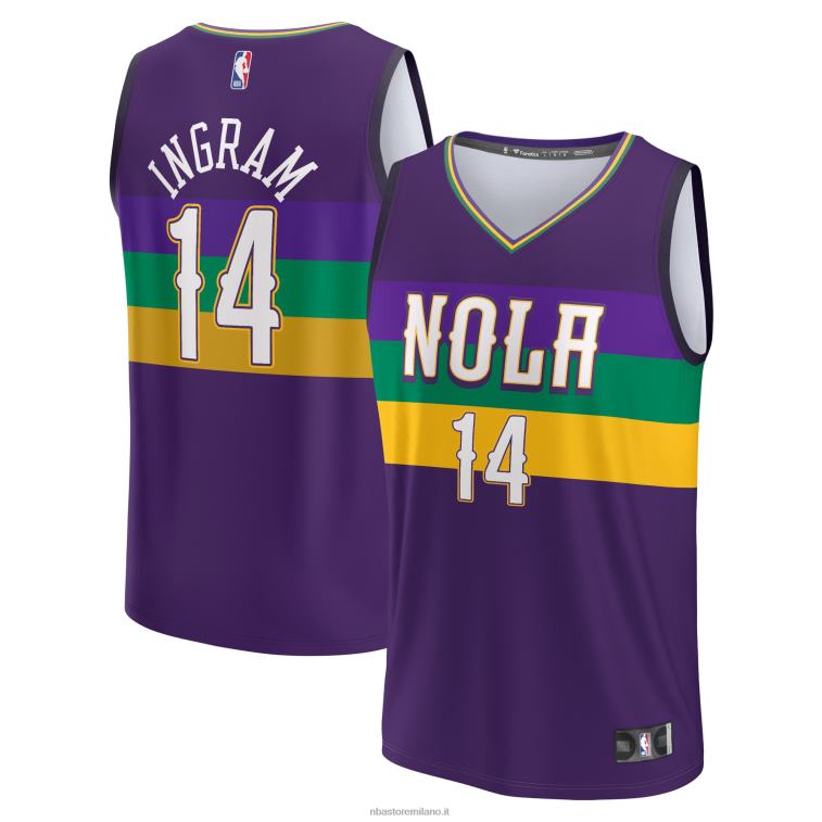 NBA 00F2L2409 new orleans pellicani brandon ingram maglia fastbreak viola