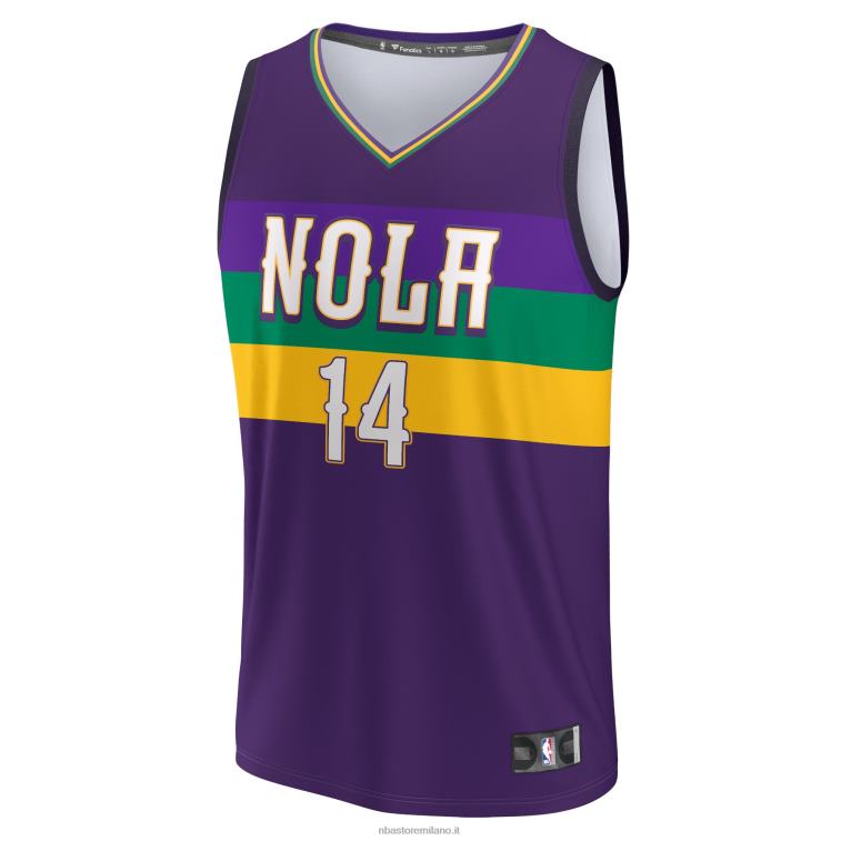 NBA 00F2L2409 new orleans pellicani brandon ingram maglia fastbreak viola