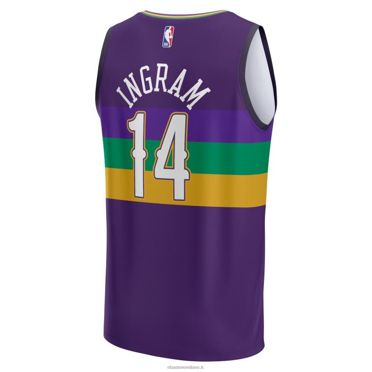 NBA 00F2L2409 new orleans pellicani brandon ingram maglia fastbreak viola