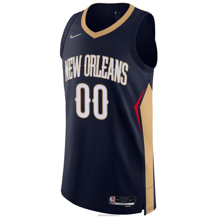 NBA 00F2L2871 new orleans pellicani nike navy diamante swingman maglia personalizzata autentica