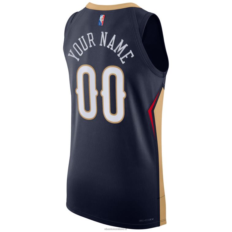 NBA 00F2L2871 new orleans pellicani nike navy diamante swingman maglia personalizzata autentica