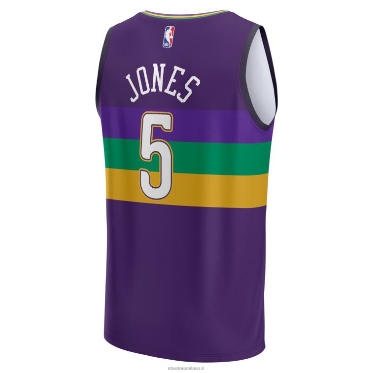 NBA 00F2L4086 new orleans pellicani herbert jones maglia fastbreak viola