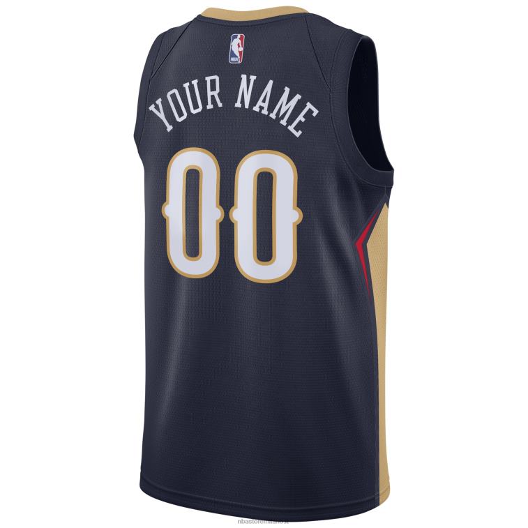 NBA 00F2L4889 new orleans pellicani nike navy maglia personalizzata swingman