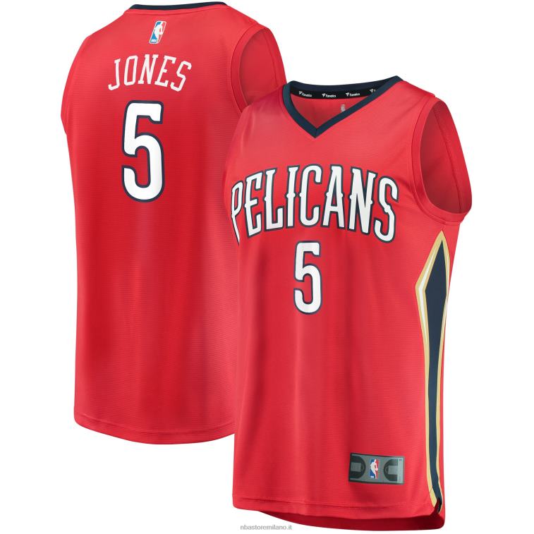 NBA 00F2L5734 New Orleans Pelicans Herbert Jones Red Fast Break Replica Jersey