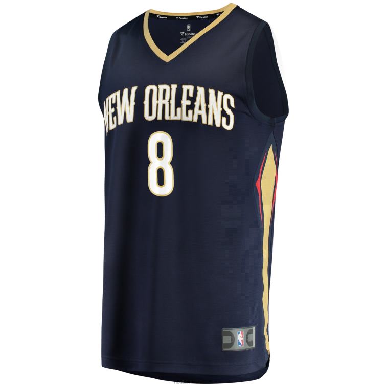 NBA 00F2L6305 New Orleans Pelicans Naji Marshall Navy Fast Break Replica Jersey