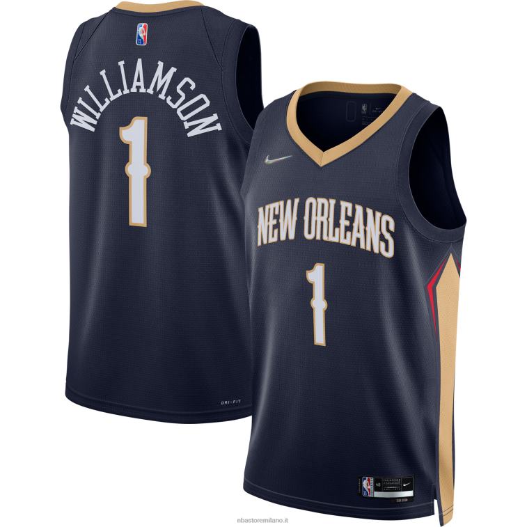 NBA 00F2L6430 new orleans pelicans zion williamson maglia nike navy diamond swingman