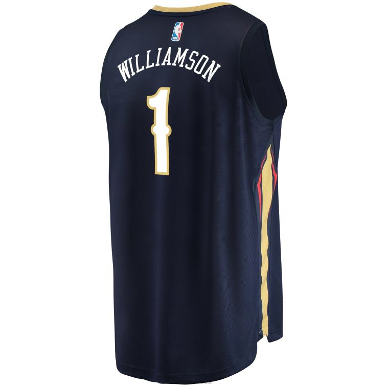 NBA 00F2L644 maglia new orleans pellicans zion williamson navy replica fast break