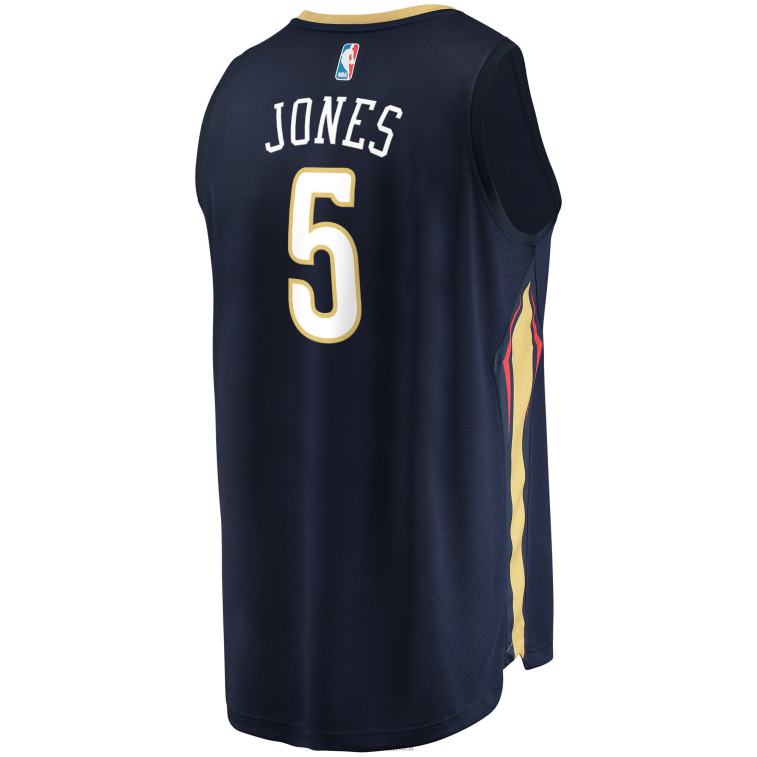 NBA 00F2L7695 new orleans pellicani herbert jones navy replica fast break maglia