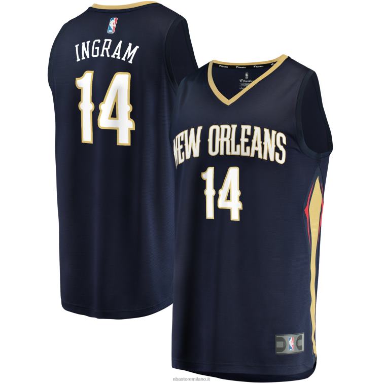 NBA 00F2L781 New Orleans Pelicans Brandon Ingram Navy Fast Break Replica Jersey