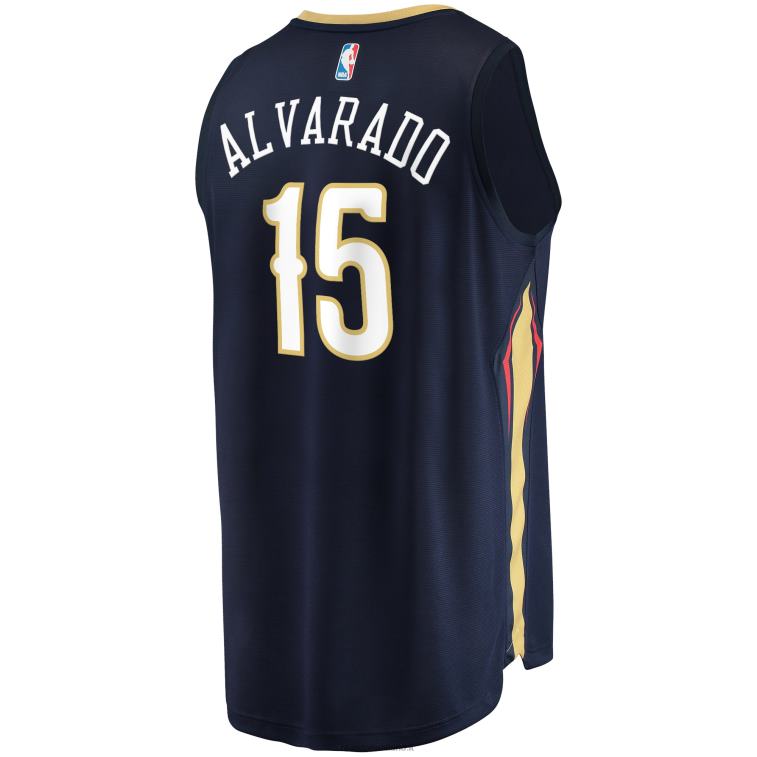 NBA 00F2L849 new orleans pellicani jose alvarado navy replica fast break maglia
