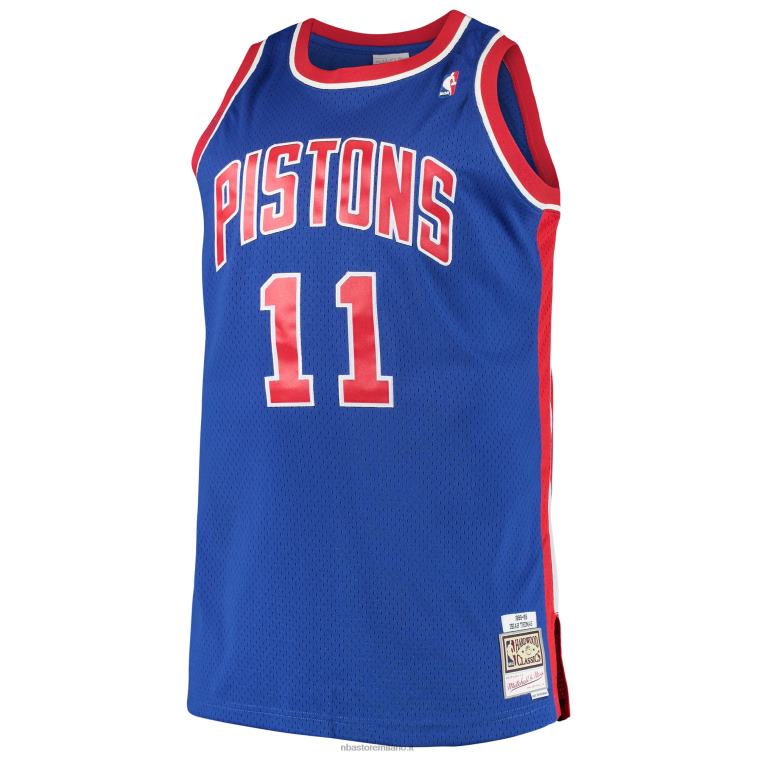 NBA 00F2L1709 detroit pistons isaiah thomas mitchell & ness royal big & tall maglia classica in legno duro