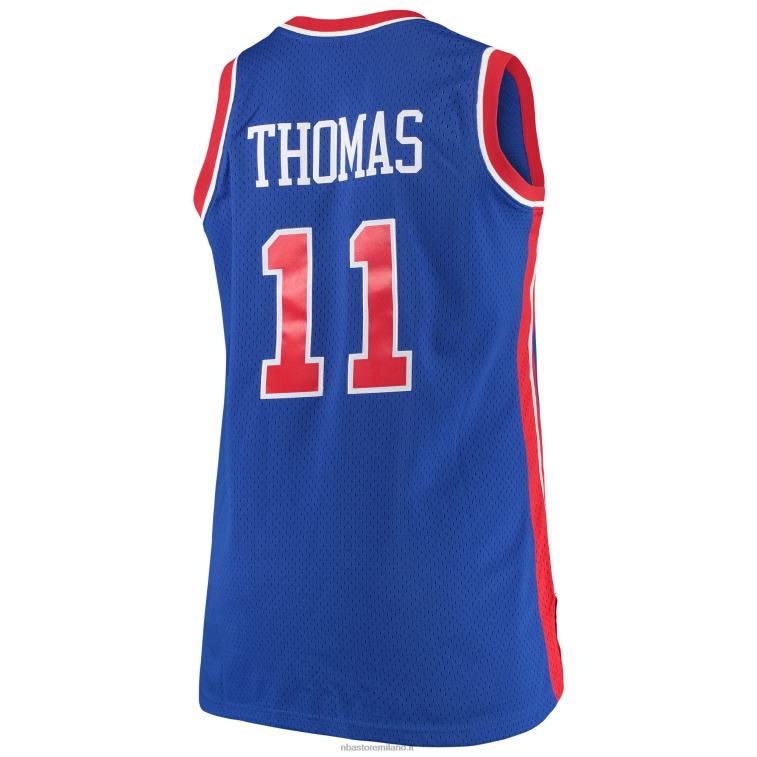 NBA 00F2L1709 detroit pistons isaiah thomas mitchell & ness royal big & tall maglia classica in legno duro