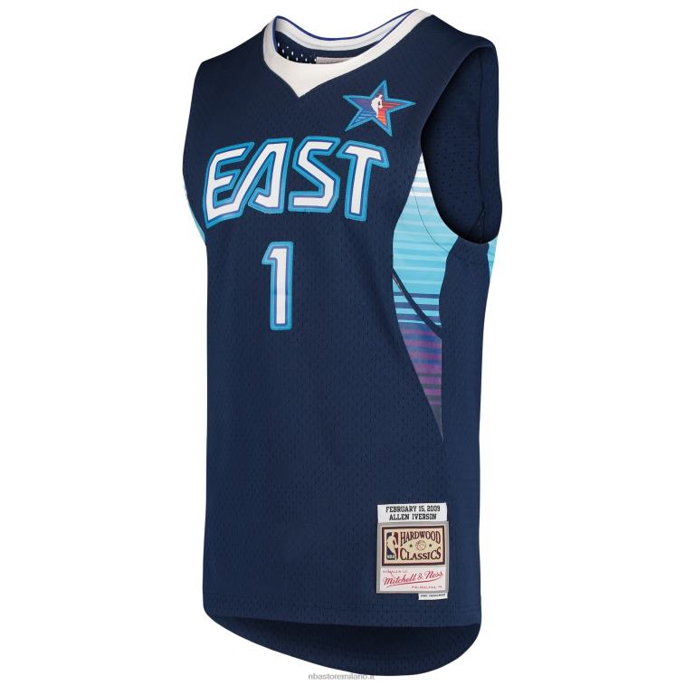 NBA 00F2L2822 Eastern Conference Allen Iverson Navy Hardwood Classics Gioco Maglia Swingman