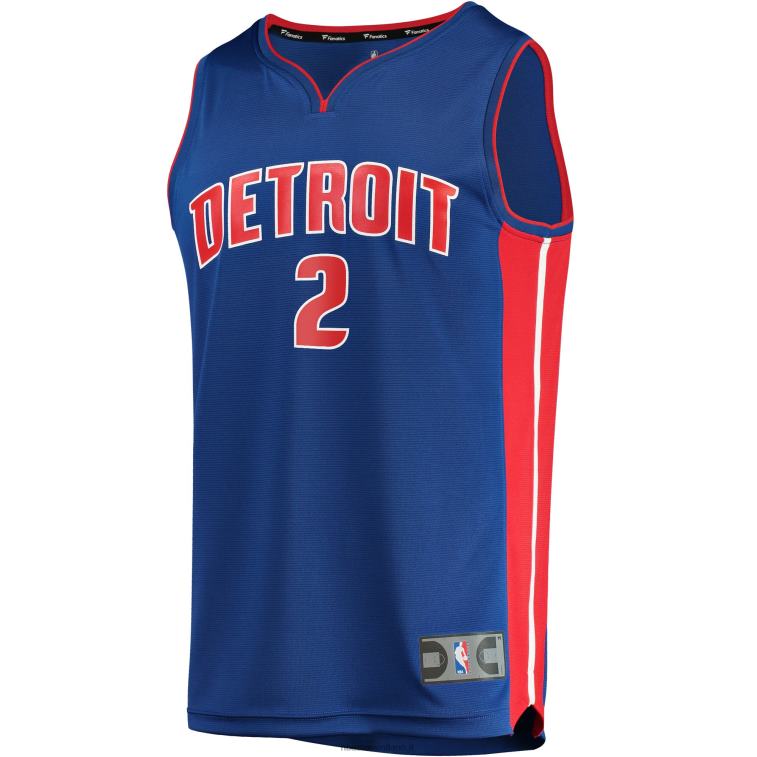 NBA 00F2L3830 maglia detroit pistons cade cunningham replica fast break blu