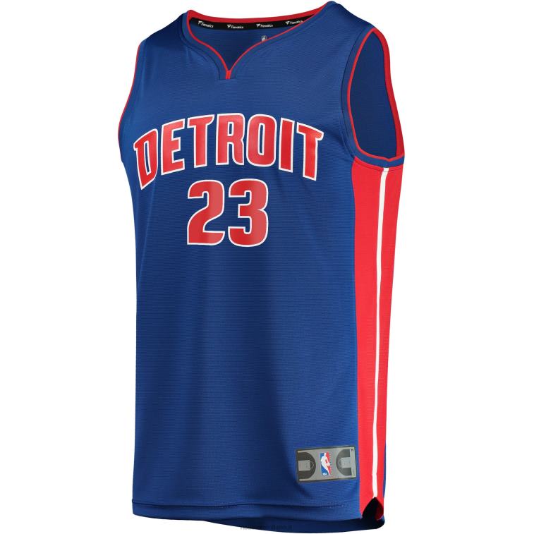 NBA 00F2L443 Detroit Pistons Jaden Ivey Blue Draft First Round Pick Fast Break Replica Maglia Giocatore