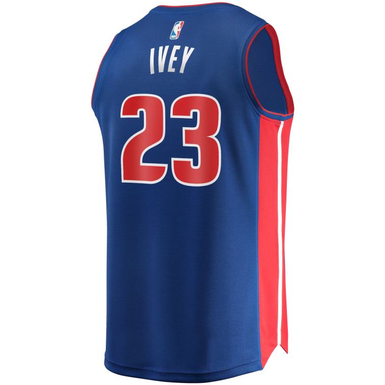 NBA 00F2L443 Detroit Pistons Jaden Ivey Blue Draft First Round Pick Fast Break Replica Maglia Giocatore