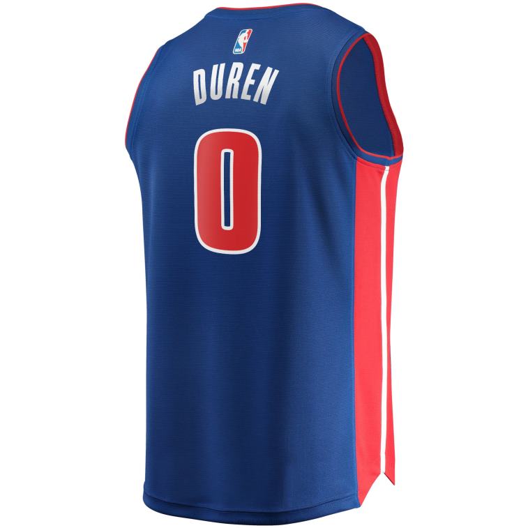 NBA 00F2L7943 maglia detroit pistons jalen duren replica fast break blu