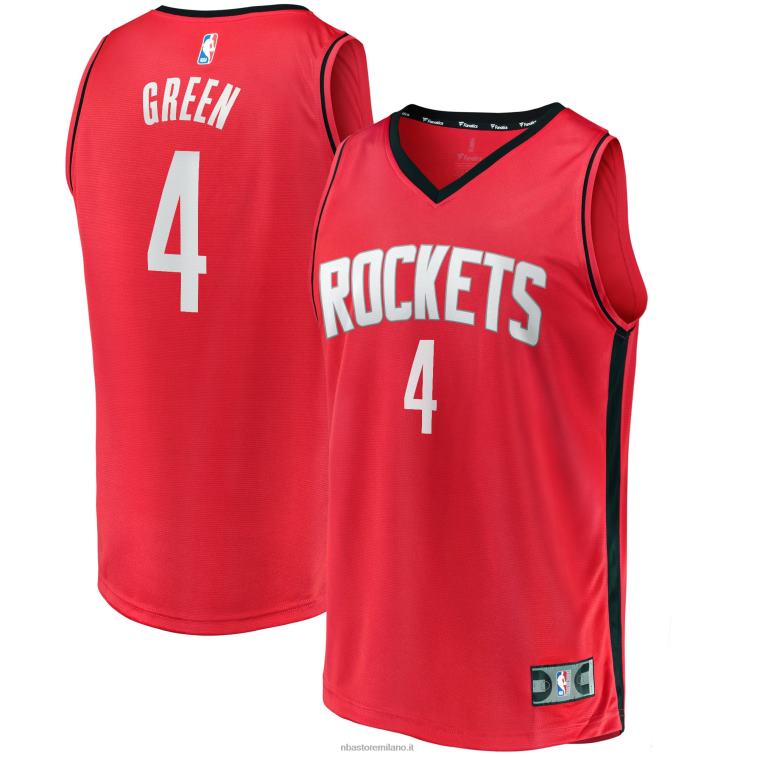 NBA 00F2L1182 maglia giocatore houston rockets jalen verde rosso fast break replica