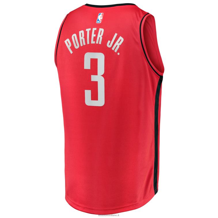 NBA 00F2L1270 houston lancia razzi kevin porter jr. maglia rossa replica contropiede
