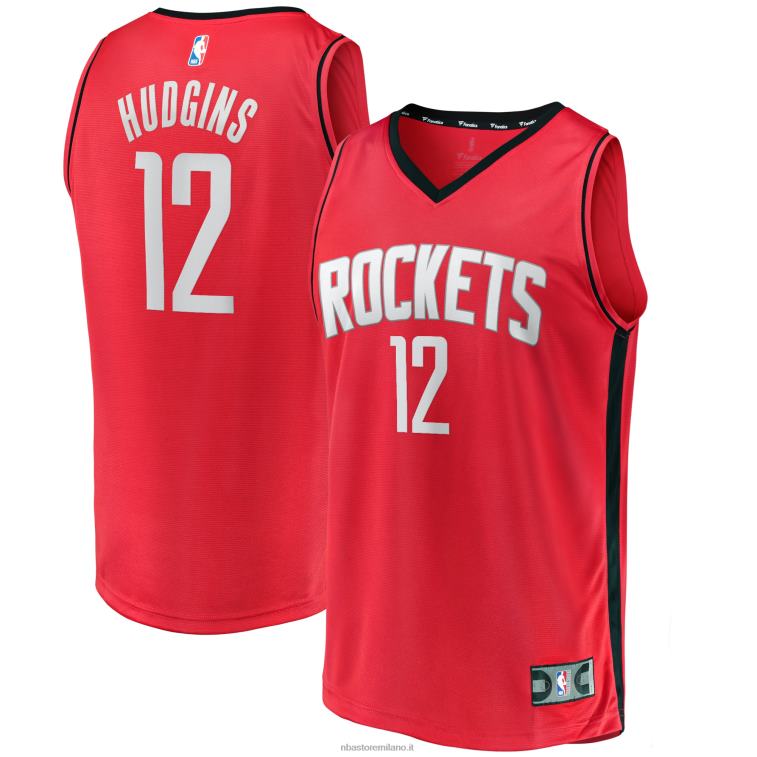 NBA 00F2L3468 houston rockets trevor hudgins maglia rossa giocatore contropiede