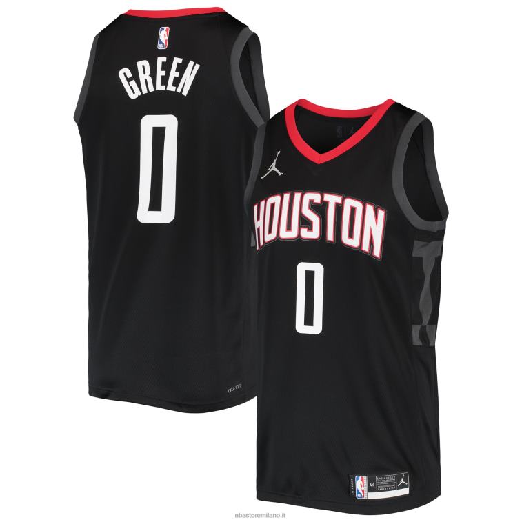NBA 00F2L4325 houston rockets jalen maglia verde jordan marca nera swingman
